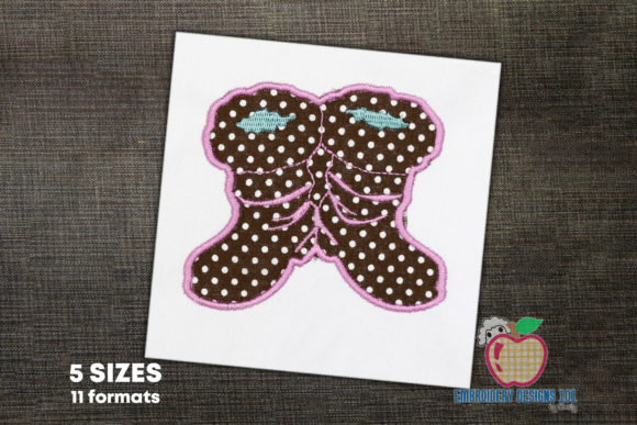 Applique Design of Christmas Shoes