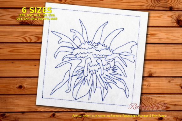 Bee Balm Flower Redwork Review