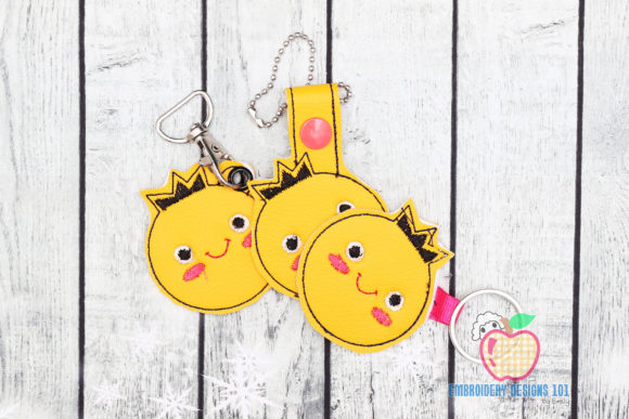 Black Currant ITH Key Fob Pattern