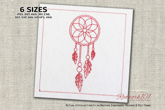 Dream Catcher Symbol Redwork