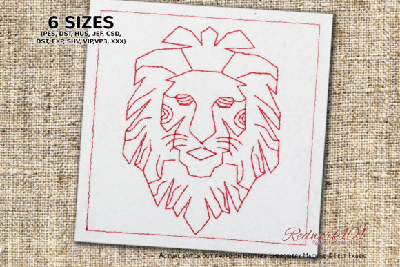 Leo Lion Horoscope Redwork Design Review