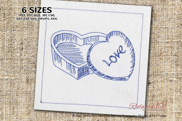 Love Gift Box Lineart Design