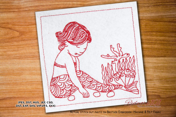 Mermaid Playing Lineart