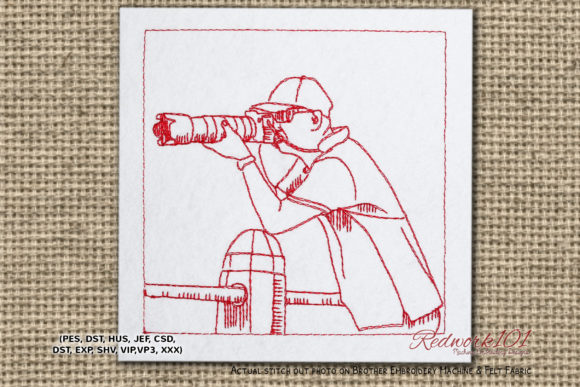 Photographer Shooting Lineart