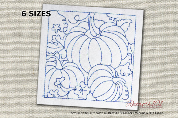 Pumpkins with Leafs Bluework