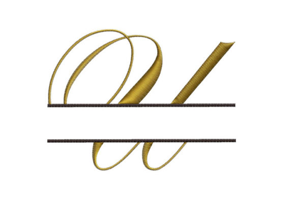 Split Monogram Font Letter U